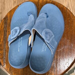 Vionic Slate Blue Slide Sandals